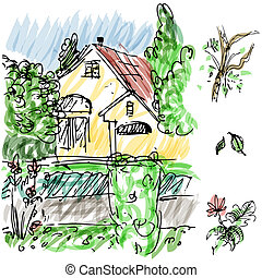 Garden house Vector Clipart Illustrations. 6,892 Garden house clip art