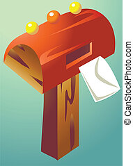 Post box Vector Clipart Royalty Free. 24,572 Post box clip art vector