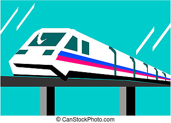 Download Monorail Vector Clipart EPS Images. 385 Monorail clip art ...