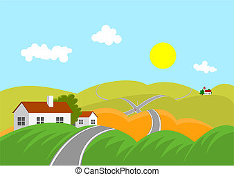 Countryside road Clipart Vector and Illustration. 2,031 ...