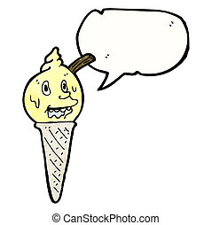 Melting ice cream Vector Clipart Royalty Free. 960 Melting ice cream