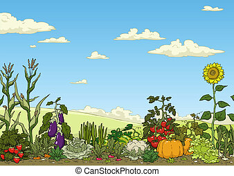 Community garden Vector Clip Art Royalty Free. 219 Community garden