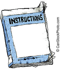 Intricate instructions stock illustration