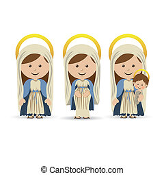 Virgen Ilustraciones vectoriales de clipart. 5.499 Virgen imágenes