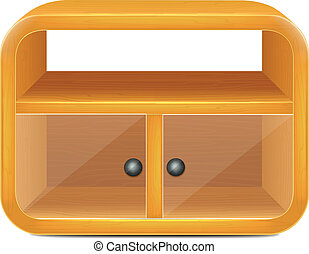 Isolated Cartoon Vector Cupboard