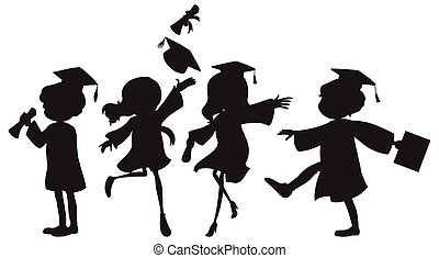 graduation vector clipart clip caps cap graduating illustrations drawings gograph silhouete royalty illustration fotosearch canstockphoto