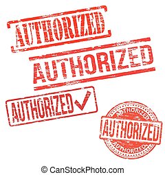 authorized stamp rubber illustrations vector stamps shape different authorization clip illustration shutterstock canstockphoto