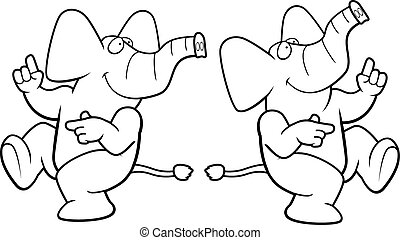 Dancing elephant Clipart Vector and Illustration. 442 ...