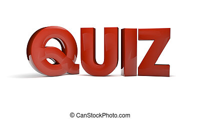 quiz text isolated on white background