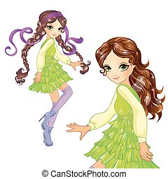 Green dress Vector Clipart Royalty Free. 5,986 Green dress clip art