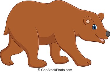 Animal bear brown cartoon cub cute illustration little Clipart Vector