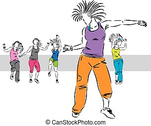 Zumba Vector Clipart Royalty Free. 65 Zumba clip art vector EPS