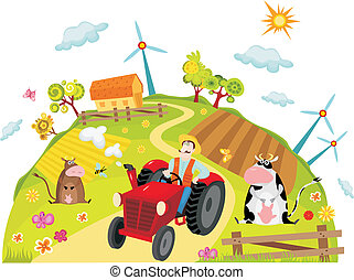 Wind farm Vector Clipart Illustrations. 2,406 Wind farm clip art vector