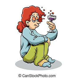 Drunk woman Vector Clip Art EPS Images. 386 Drunk woman clipart vector