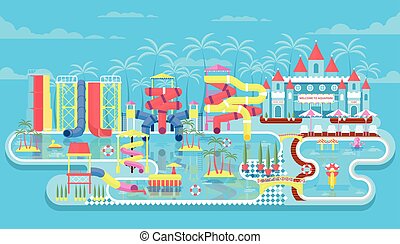 Waterpark Illustrations and Stock Art. 186 Waterpark illustration