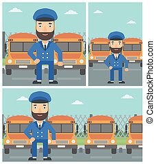 School bus driver Vector Clipart Royalty Free. 2,803 School bus driver