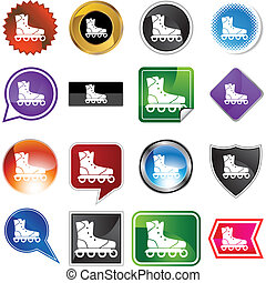 Rollerblade Clip Art Vector Graphics. 226 Rollerblade EPS clipart