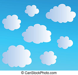 Nube Ilustraciones de arte Vectorial. 252.415 Nube clipart EPS dibujos