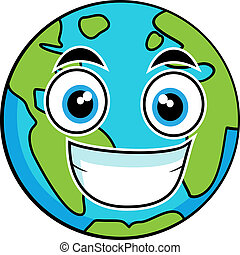 Earth world planet globe smiling happy cartoon vector Vector clipart ...