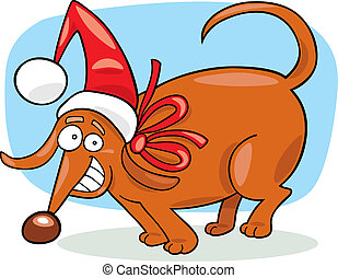 Christmas dog Clipart Vector and Illustration. 1,139 Christmas dog clip