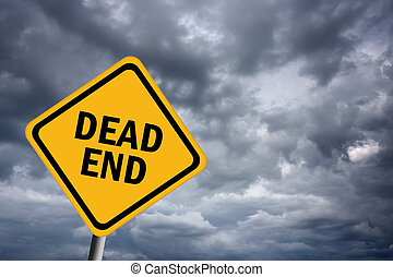 Dead end road sign - Illustration of dead end road sign