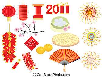 Chinese fireworks Vector Clipart Royalty Free. 685 Chinese fireworks