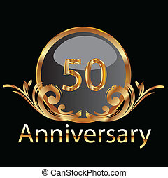 50th anniversary banner business celebration Clipart ...