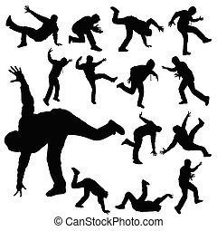 Break dance Clip Art Vector Graphics. 938 Break dance EPS clipart