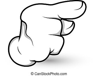 Clipart Vector of cartoon pointing arm csp17746558 - Search Clip Art