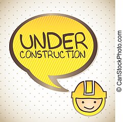 Clip Art Vector of Under construction cartoon - A cartoon building site