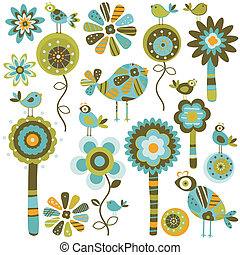 Flowers whimsical Vector Clip Art EPS Images. 1,608 Flowers whimsical ...