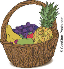 Basket fruits Stock Illustration Images. 3,316 Basket fruits ...