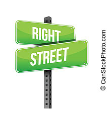 EPS Vector of Right Path Street sign. Vector File available. csp4432874 ...