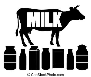 Illustration Vecteur de vache lait - A, vache, est ...