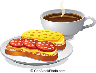 Clipart of Breakfast foods csp7166451 - Search Illustration, Drawings