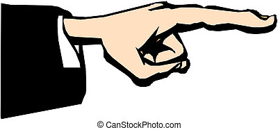 Vector Clip Art of Human hand pointing vector illustration All parts ...