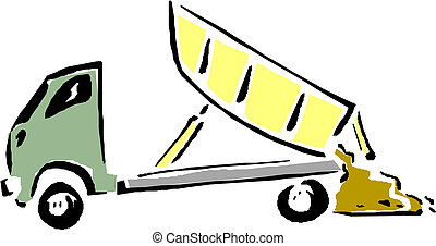 Vectors of yellow truck on the white background csp15015234 - Search