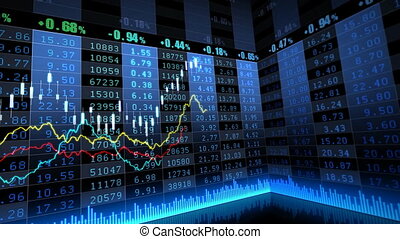 Stock market 068. Stock market trend of animation. | CanStock