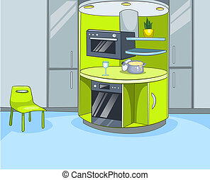 Vector Clipart of kitchen cabinets csp3626590 - Search Clip Art