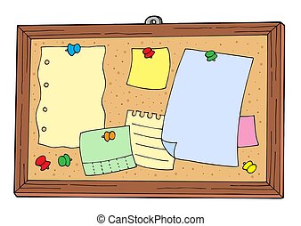 Stock Illustration Of Bulletin Board Illustration Of A Bulletin Board With Csp Search Clipart Illustration Drawings And Vector Eps Graphics Images