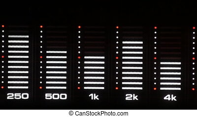 Audio spectrum analyzer. Sound level meter equalizer display. | CanStock