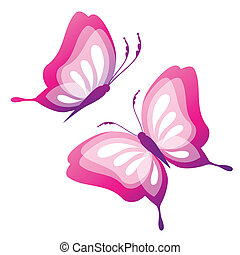 Two butterflies Clip Art Vector and Illustration. 383 Two butterflies ...