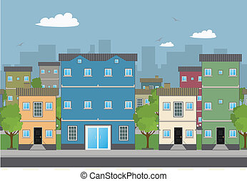 Stock Illustration of office building - 3d rendered illustration of big