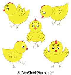 Vector Clip Art of Yellow Chicks - Image representing a yellow chicks ...