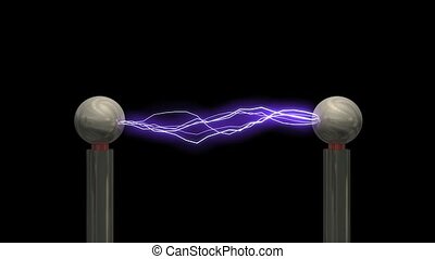 Concept animation tesla coil, with matte. | CanStock