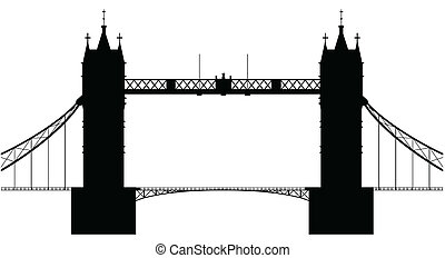 Vector Illustration of London Bridge Drawing - An image of a london