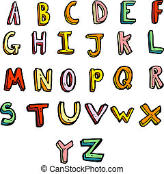 EPS Vectors of Cartoon alphabet csp6325509 - Search Clip Art