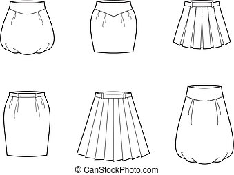 Pleated skirt Vector Clip Art EPS Images. 213 Pleated skirt clipart ...