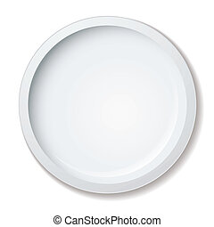 Drawings of Dinner plate - A dinner plate, knife and fork - rendered in