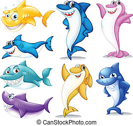 Sharks Clip Art Vector and Illustration. 7,083 Sharks clipart vector ...